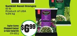 Chalo FreshCo Taylor Farms Chopped Caesar or Kale Salad Kit 574-632 g offer