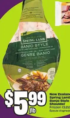 Chalo FreshCo New Zealand Spring Lamb Banjo Style Shoulder Frozen 13.21/kg offer