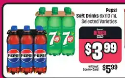 Chalo FreshCo Pepsi Soft Drinks 6x710 mL Selected Varieties offer
