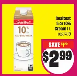 Chalo FreshCo Sealtest 5 or 10% Cream 1 L offer