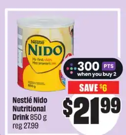 Chalo FreshCo Nestlé Nido Nutritional Drink 850 g offer