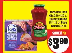 Chalo FreshCo Taco Bell Taco Kits 260-420 g, Creamy Sauce 354 mL or Pace Salsa 642 mL offer
