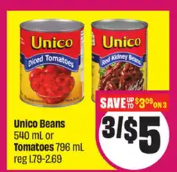 Chalo FreshCo Unico Beans 540 mL or Tomatoes 796 mL offer