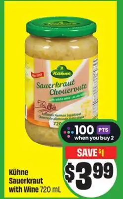 Chalo FreshCo Kühne Sauerkraut with Wine 720 mL offer