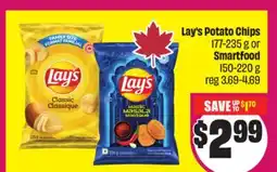 Chalo FreshCo Lay's Potato Chips 177-235 g or Smartfood 150-220 g offer