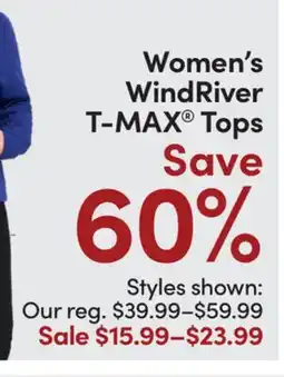 Mark's Women's WindRiver T-MAX Tops offer