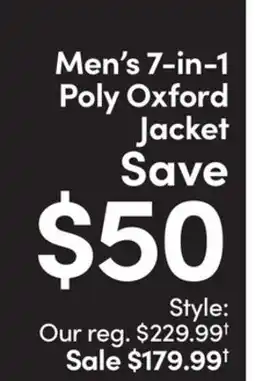 Mark's Men's 7-in-1 Poly Oxford Jacket offer