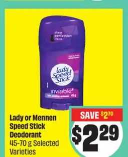 Chalo FreshCo Lady or Mennen Speed Stick Deodorant 45-70 g offer