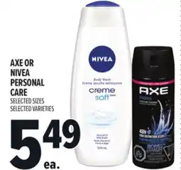 Metro AXE OR NIVEA PERSONAL CARE offer