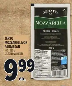 Metro ZERTO MOZZARELLA OR PARMESAN offer