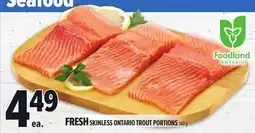 Metro FRESH SKINLESS ONTARIO TROUT PORTIONS offer