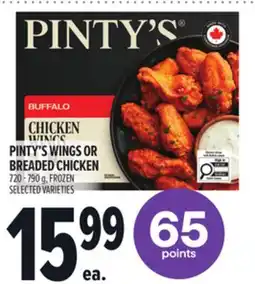 Metro PINTY'S WINGS OR BREADED CHICKEN offer