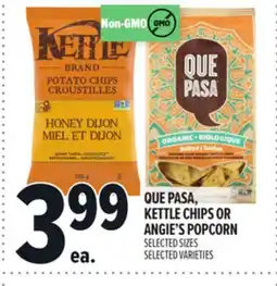 Metro QUE PASA, KETTLE CHIPS OR ANGIE'S POPCORN offer