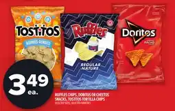 Metro RUFFLES CHIPS, DORITOS OR CHEETOS SNACKS, TOSTITOS TORTILLA CHIPS offer