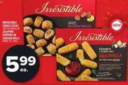 Metro IRRESISTIBLE CHEESE STICKS OR JALAPENO POPPERS OR SAUSAGE offer