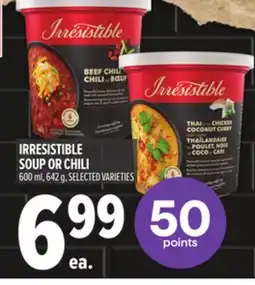 Metro IRRESISTIBLE SOUP OR CHILI offer