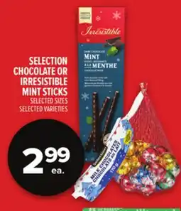 Metro SELECTION CHOCOLATE OR IRRESISTIBLE MINT STICKS offer