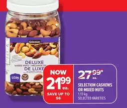 Metro SELECTION CASHEWS OR MIXED NUTS offer