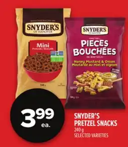 Metro SNYDER'S PRETZEL SNACKS offer