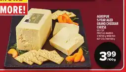 Metro AGROPUR 5-YEAR AGED GRAND CHEDDAR CHEESE offer