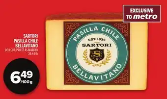 Metro SARTORI PASILLA CHILE BELLAVITANO offer