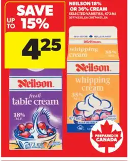 Real Canadian Superstore NEILSON 18% OR 36% CREAM, 473 ML offer