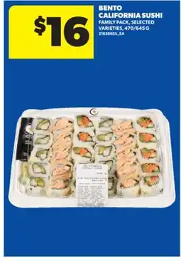 Real Canadian Superstore BENTO CALIFORNIA SUSHI, 470/645 G offer