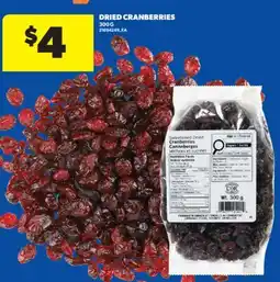 Real Canadian Superstore DRIED CRANBERRIES, 300 G offer