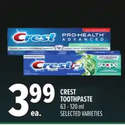 Metro CREST TOOTHPASTE offer
