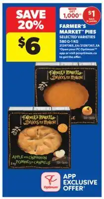 Real Canadian Superstore FARMER'S MARKET PIES, 580 G - 1 KG offer