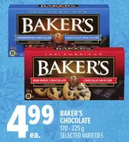 Metro BAKER'S CHOCOLATE offer