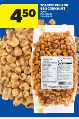 Real Canadian Superstore TOASTED CHILI OR BBQ CORN NUTS, 300 G offer