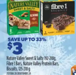 Real Canadian Superstore NATURE VALLEY SWEET & SALTY, 192-210 G FIBRE 1 BARS, NATURE VALLEY PROTEIN BARS, BISCUITS, 125-210 G offer