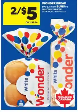Real Canadian Superstore WONDER BREAD 500-675 G OR BUNS 8' S offer