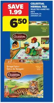 Real Canadian Superstore CELESTIAL HERBAL TEA, 40' S offer