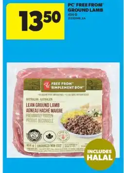 Real Canadian Superstore PC FREE FROM GROUND LAMB, 454 G offer
