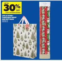 Real Canadian Superstore LIFE AT HOME CHRISTMAS WRAP AND GIFT BAGS offer
