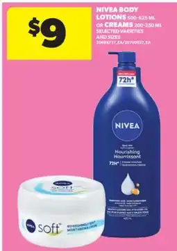 Real Canadian Superstore NIVEA BODY LOTIONS, 500-625 ML OR CREAMS, 200-250 ML offer