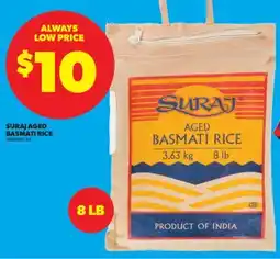 Real Canadian Superstore SURAJ AGED BASMATI RICE, 8 LB offer