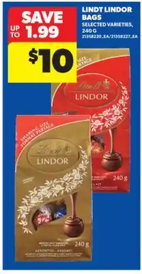 Real Canadian Superstore LINDT LINDOR BAGS, 240 G offer