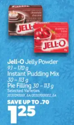 Real Canadian Superstore JELL-O JELLY POWDER, 9.1-170 G INSTANT PUDDING MIX, 30-113 G PIE FILLING, 30-113 G offer