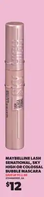 Real Canadian Superstore MAYBELLINE LASH SENATIONAL, SKY HIGH OR COLOSSAL BUBBLE MASCARA offer