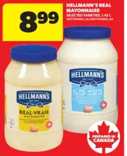 Real Canadian Superstore HELLMANN'S REAL MAYONNAISE, 1.42 L offer