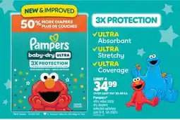 Real Canadian Superstore PAMPERS ULTRA VALUE BABY DRY DIAPERS, 58-200'S offer