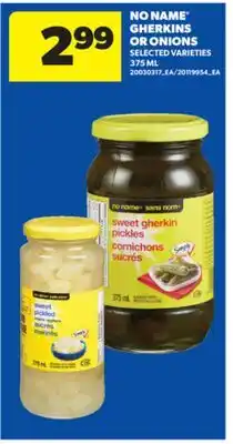 Real Canadian Superstore NO NAME GHERKINS OR ONIONS, 375 ML offer