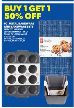 Real Canadian Superstore PC METAL BAKEWARE AND BAKEWARE SETS offer