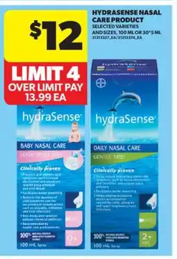 Real Canadian Superstore HYDRASENSE NASAL CARE PRODUCT, 100 ML OR 30 5 ML offer