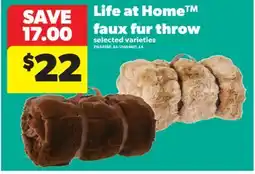 Real Canadian Superstore LIFE AT HOME FAUX FUR THROW offer