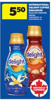 Real Canadian Superstore INTERNATIONAL DELIGHT COFFEE ENHANCER, 946 ML offer
