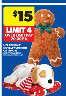 Real Canadian Superstore LIFE AT HOME NOVELTY CUSHION OR THROW offer